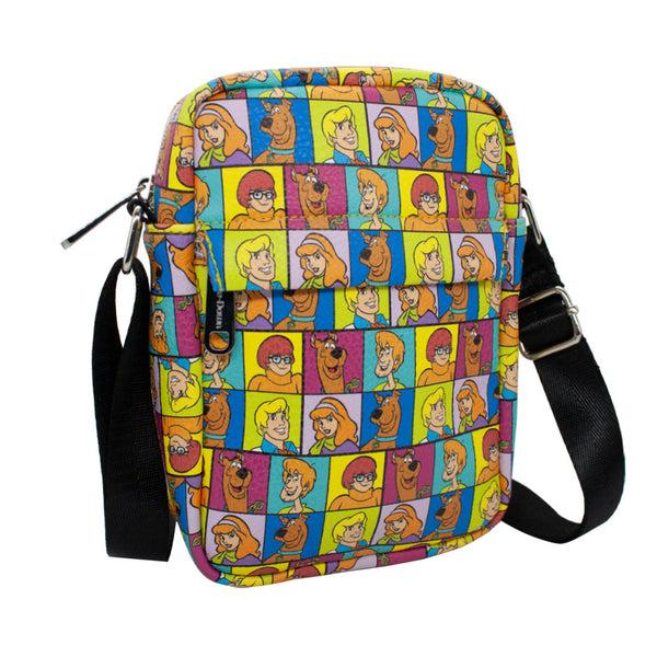 Buckle-Down Women's Crossbody Wallet - Scooby Doo 5-Character Face Blocks Multi Color