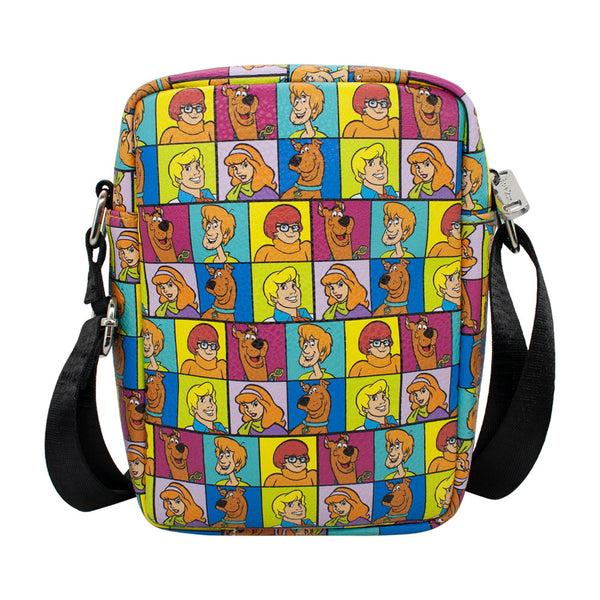 Buckle-Down Women's Crossbody Wallet - Scooby Doo 5-Character Face Blocks Multi Color