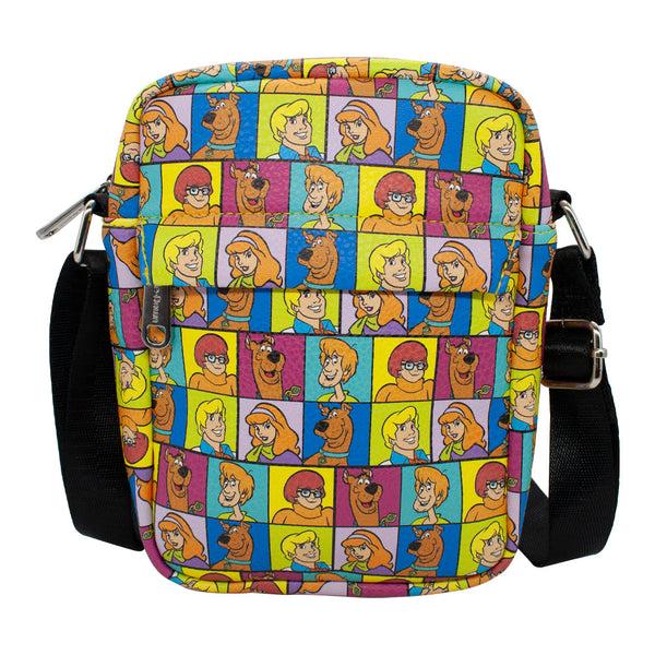 Buckle-Down Women's Crossbody Wallet - Scooby Doo 5-Character Face Blocks Multi Color