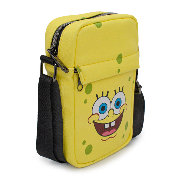 Buckle-Down Women's Crossbody Wallet - SpongeBob Smiling Face Yellow
