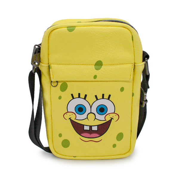 Buckle-Down Women's Crossbody Wallet - SpongeBob Smiling Face Yellow