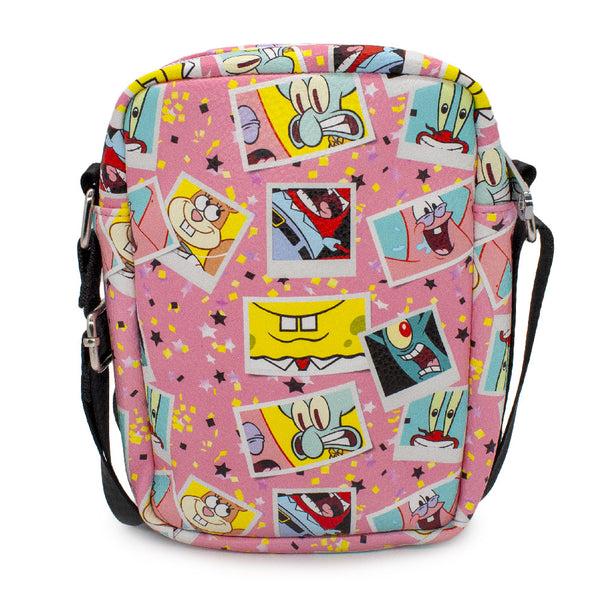 Buckle-Down Women's Crossbody Wallet - SpongeBog SquarePants And Friends Snapshot Collage Pink