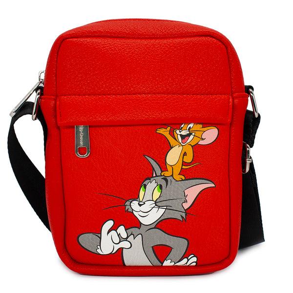 Buckle-Down Women's Crossbody Wallet - Tom and Jerry Smiling Pose Red