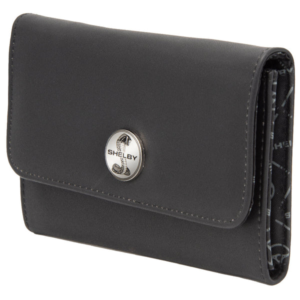 Buckle-Down Women's Fold Over Wallet Rectangle PU - SHELBY Cobra Logo Metal Emblem
