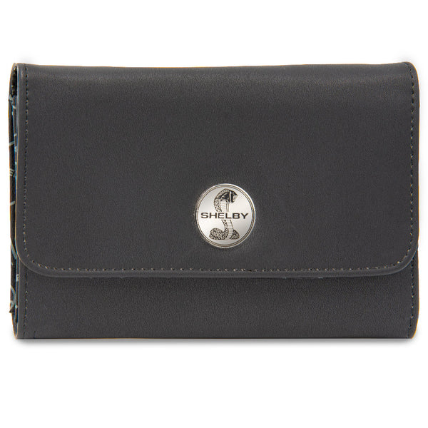 Buckle-Down Women's Fold Over Wallet Rectangle PU - SHELBY Cobra Logo Metal Emblem