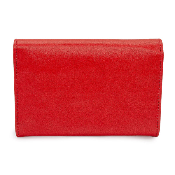 Buckle-Down Women's Fold Over Wallet Rectangle PU - Tom And Jerry Smiling Pose Red