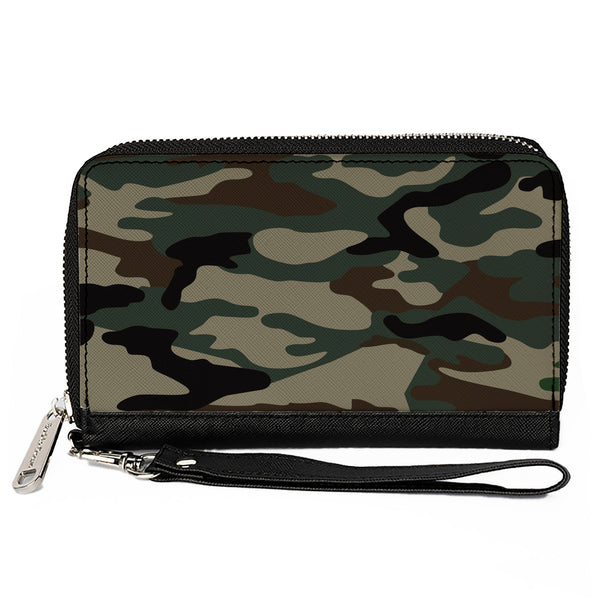Buckle-Down Women's PU Zip Around Wallet Rectangle - Camo Olive2