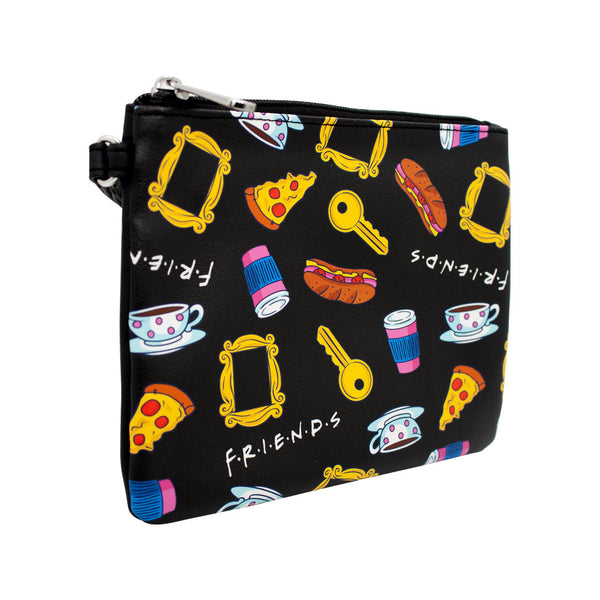 Buckle-Down Women's Wallet Single Pocket Wristlet - Friends Television Show Icons Collage Black Multi Color