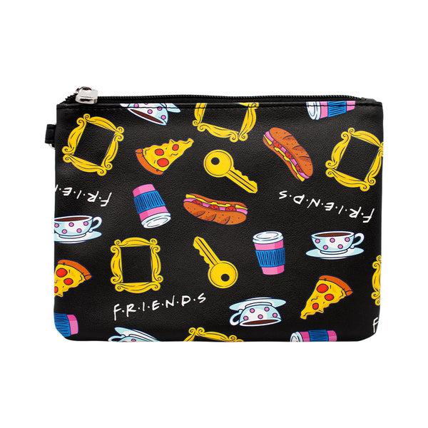 Buckle-Down Women's Wallet Single Pocket Wristlet - Friends Television Show Icons Collage Black Multi Color