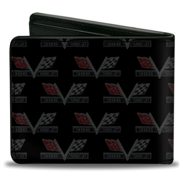 Buckle-Down Bi-Fold Wallet - 1967 Impala 396 TURBO-JET V Emblem Monogram