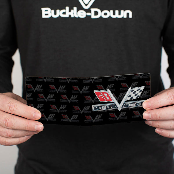 Buckle-Down Bi-Fold Wallet - 1967 Impala 396 TURBO-JET V Emblem Monogram