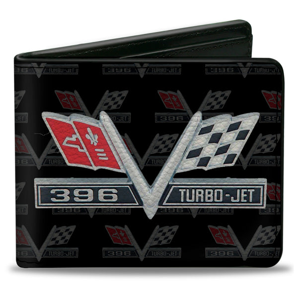 Buckle-Down Bi-Fold Wallet - 1967 Impala 396 TURBO-JET V Emblem Monogram