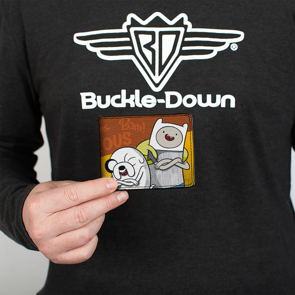Buckle-Down Bi-Fold Wallet - Adventure Time Jake And Finn DUDES RIGHTEOUS Pose Multi Color