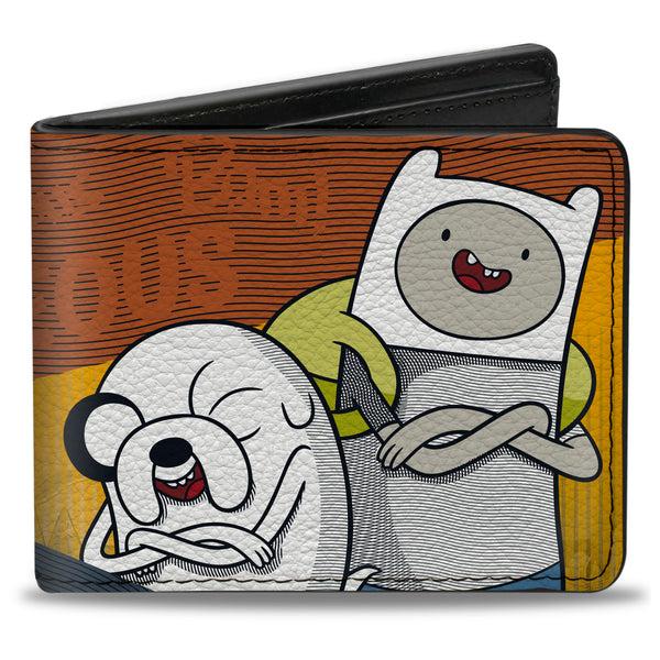 Buckle-Down Bi-Fold Wallet - Adventure Time Jake and Finn DUDES RIGHTEOUS Pose Multi Color