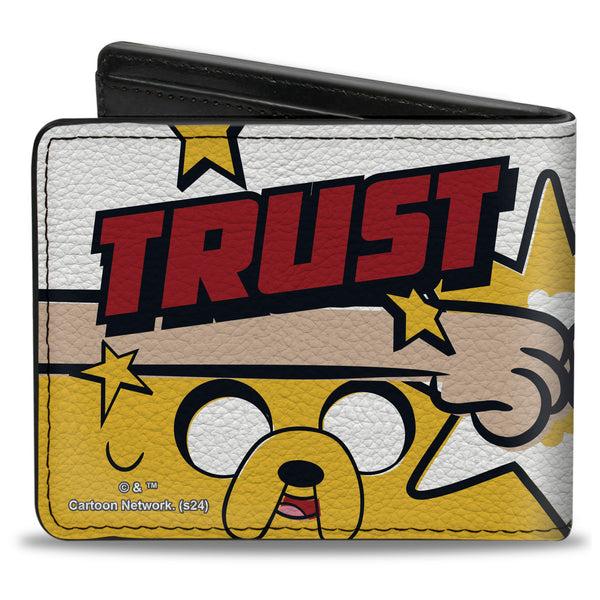 Buckle-Down Bi-Fold Wallet - Adventure Time Jake And Finn TRUST POUND Pose Multi Color