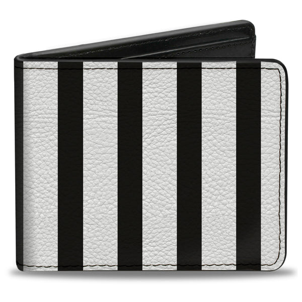 Buckle-Down Bi-Fold Wallet - American Flag CLOSE-UP Black White