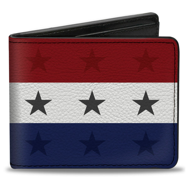 Buckle-Down Bi-Fold Wallet - Americana Star Stripes Red White Blue