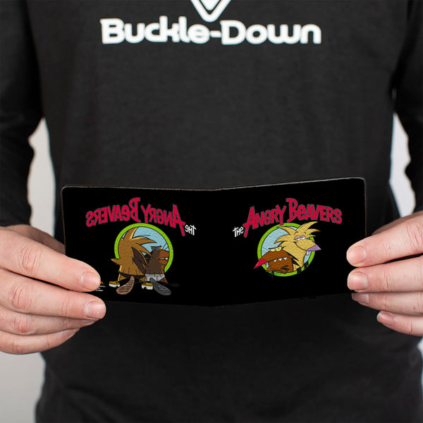 Buckle-Down Bi-Fold Wallet - Angry Beavers Logo Front + Logo Back