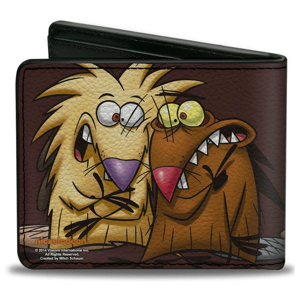 Buckle-Down Bi-Fold Wallet - Angry Beavers Norbert & Daggett CLOSE-UP Pose