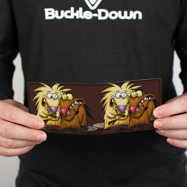 Buckle-Down Bi-Fold Wallet - Angry Beavers Norbert & Daggett CLOSE-UP Pose