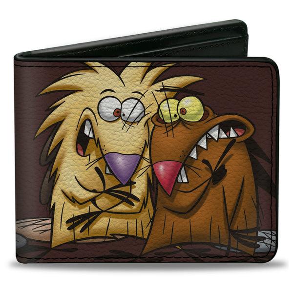Buckle-Down Bi-Fold Wallet - Angry Beavers Norbert & Daggett CLOSE-UP Pose