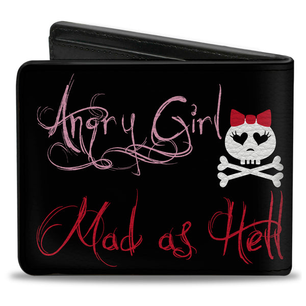 Buckle-Down Bi-Fold Wallet - Angry Girl Mad As Hell You Make Me Sick