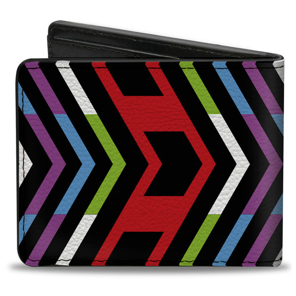 Buckle-Down Bi-Fold Wallet - Arrows Black Multi Color
