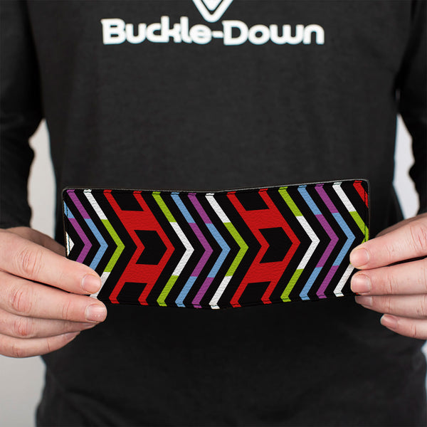 Buckle-Down Bi-Fold Wallet - Arrows Black Multi Color