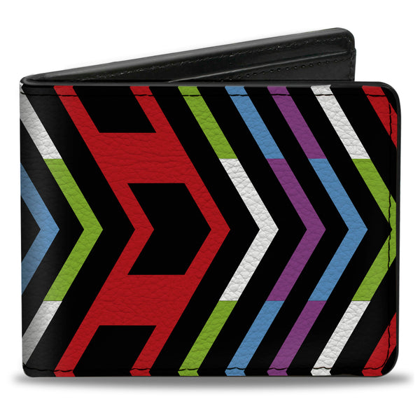 Buckle-Down Bi-Fold Wallet - Arrows Black Multi Color