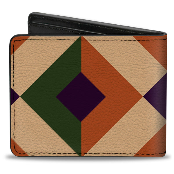 Buckle-Down Bi-Fold Wallet - Aztec16 Oranges Green Purple