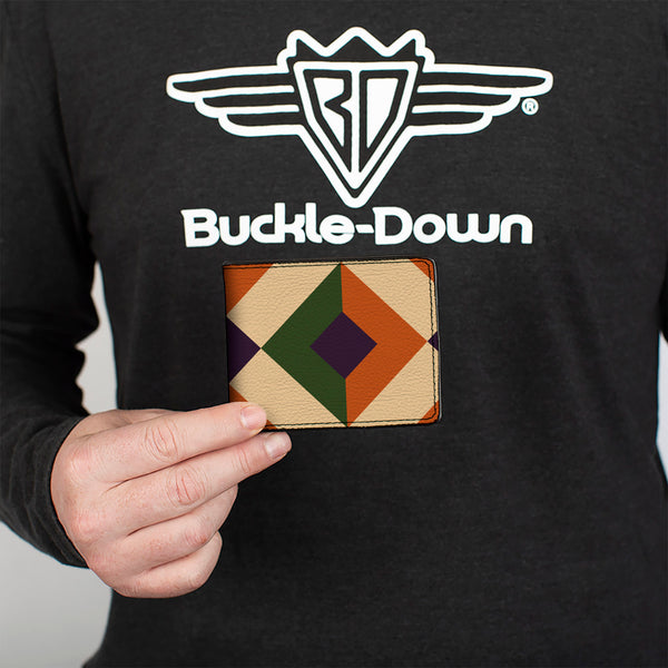 Buckle-Down Bi-Fold Wallet - Aztec16 Oranges Green Purple