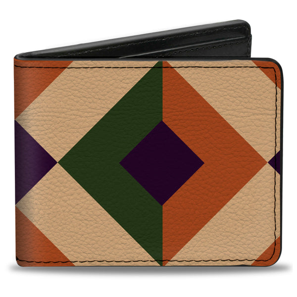 Buckle-Down Bi-Fold Wallet - Aztec16 Oranges Green Purple