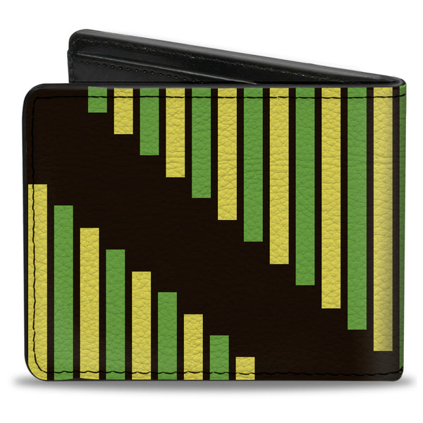 Buckle-Down Bi-Fold Wallet - Aztec19 Black Green Yellow