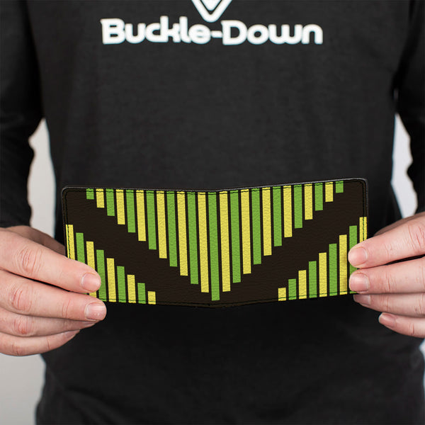 Buckle-Down Bi-Fold Wallet - Aztec19 Black Green Yellow