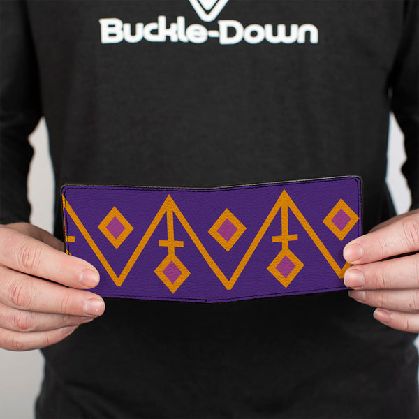 Buckle-Down Bi-Fold Wallet - Aztec22 Purple Orange Pink