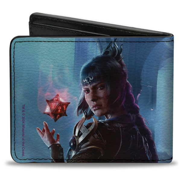 Buckle-Down Bi-Fold Wallet - BALDUR'S GATE III Shadowheart Astral Prism Pose Scene And Mind Flayer Logo