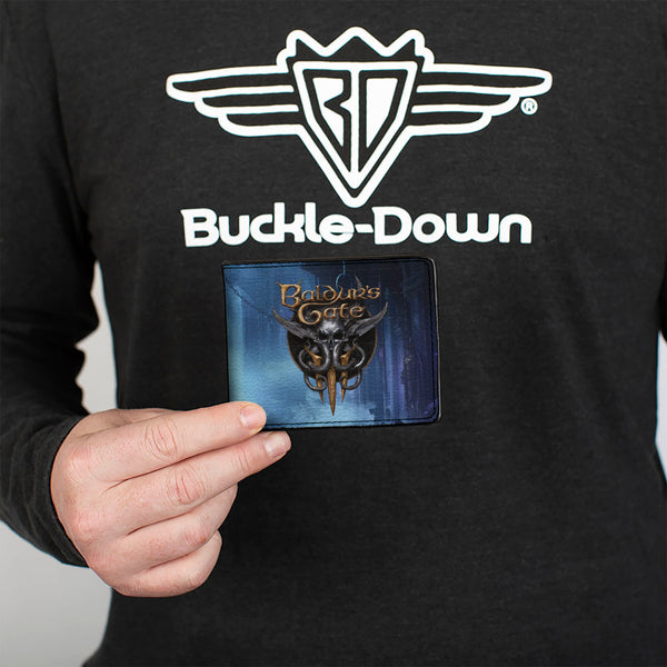 Buckle-Down Bi-Fold Wallet - BALDUR'S GATE III Shadowheart Astral Prism Pose Scene And Mind Flayer Logo