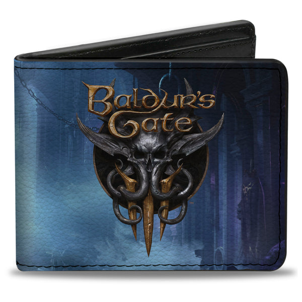 Buckle-Down Bi-Fold Wallet - BALDUR'S GATE III Shadowheart Astral Prism Pose Scene and Mind Flayer Logo