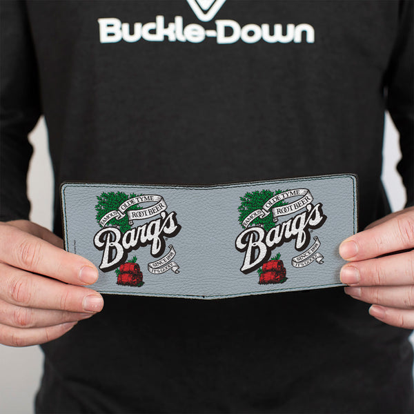 Buckle-Down Bi-Fold Wallet - BARQ'S OLD TYME ROOT BEER Barrels Logo Gray