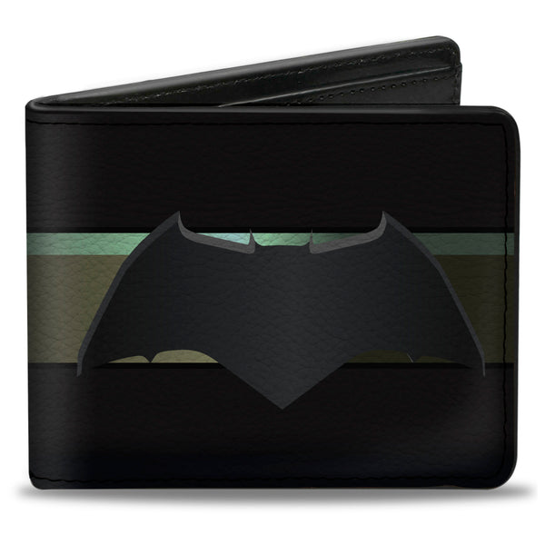 Buckle-Down Bi-Fold Wallet - Batman 2017 Icon Stripe Black Gold-Fade
