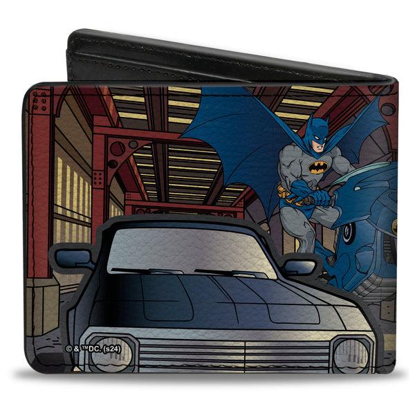 Buckle-Down Bi-Fold Wallet - Batman Chasing Joker On Motorcycle In Tunnel Scene