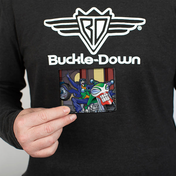 Buckle-Down Bi-Fold Wallet - Batman Chasing Joker On Motorcycle In Tunnel Scene