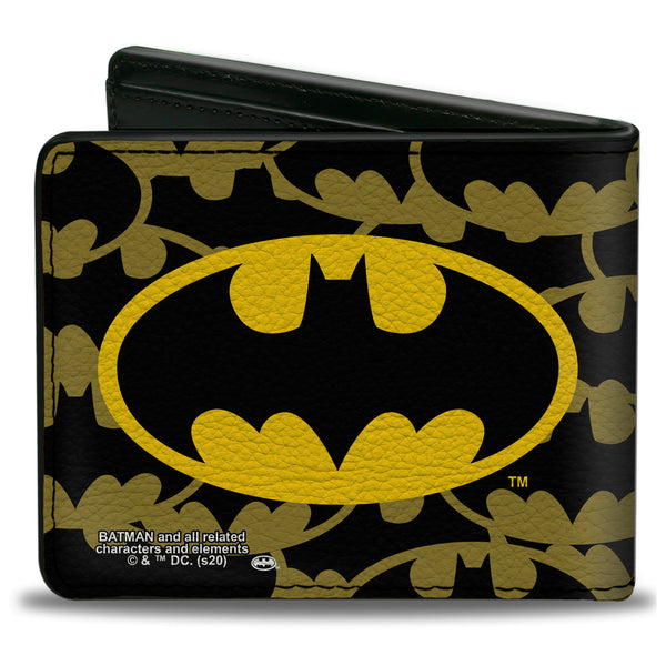 Buckle-Down Bi-Fold Wallet - Batman Logo Centered/Stacked Logos
