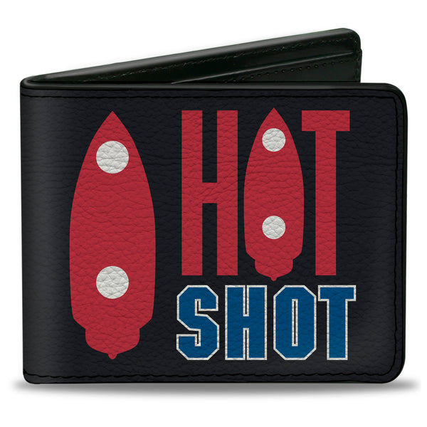 Buckle-Down Bi-Fold Wallet - BATTLESHIP HOT SHOT Ships Black/Red/Blue/White