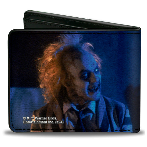 Buckle-Down Bi-Fold Wallet - Beetlejuice Scene Blocks Blues
