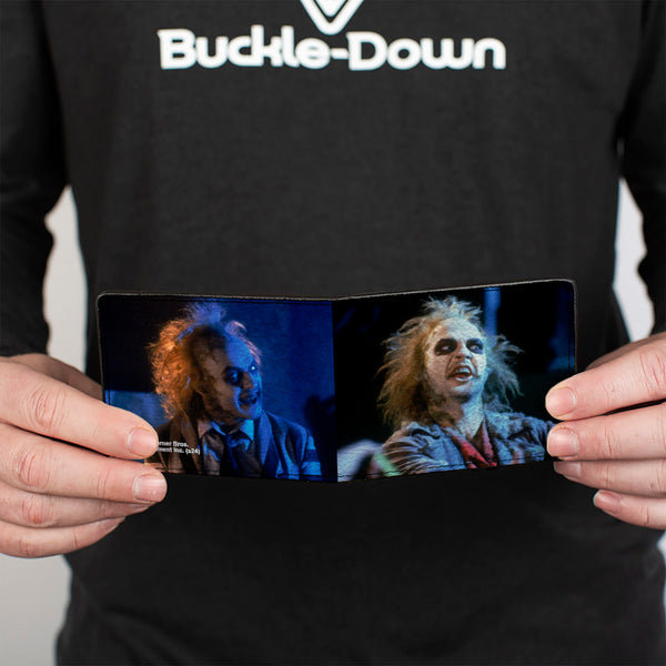 Buckle-Down Bi-Fold Wallet - Beetlejuice Scene Blocks Blues
