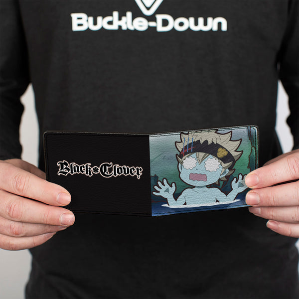 Buckle-Down Bi-Fold Wallet - BLACK CLOVER Asta Cold Plunge Pose And Title Logo