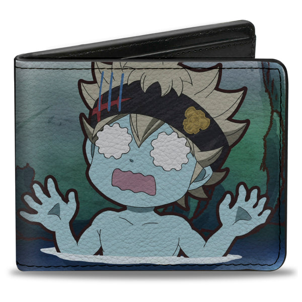 Buckle-Down Bi-Fold Wallet - BLACK CLOVER Asta Cold Plunge Pose and Title Logo