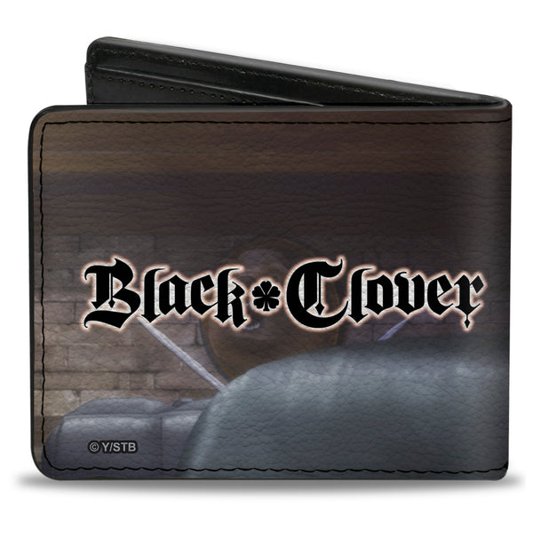 Buckle-Down Bi-Fold Wallet - BLACK CLOVER Asta Looking Up Pose And Title Logo