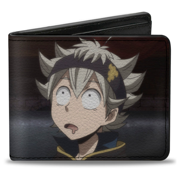 Buckle-Down Bi-Fold Wallet - BLACK CLOVER Asta Looking Up Pose and Title Logo